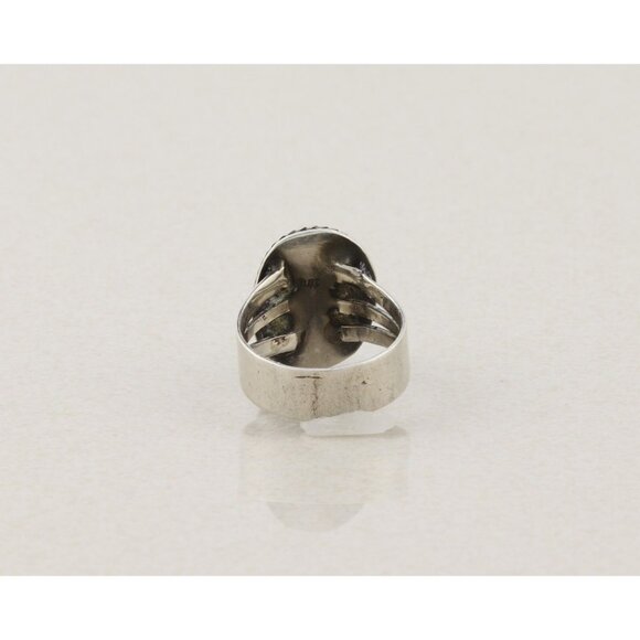 Sterling Silver Natural Turquoise Ring Size 6 - Picture 6 of 6